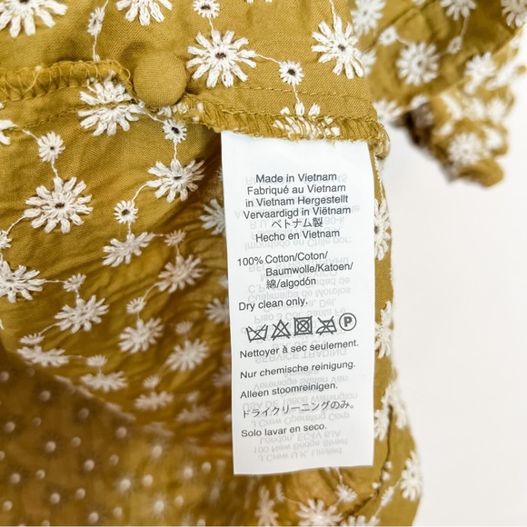 Madewell Daisy Embroidered Shirred Puff-Sleeve Top - Picture 7 of 7